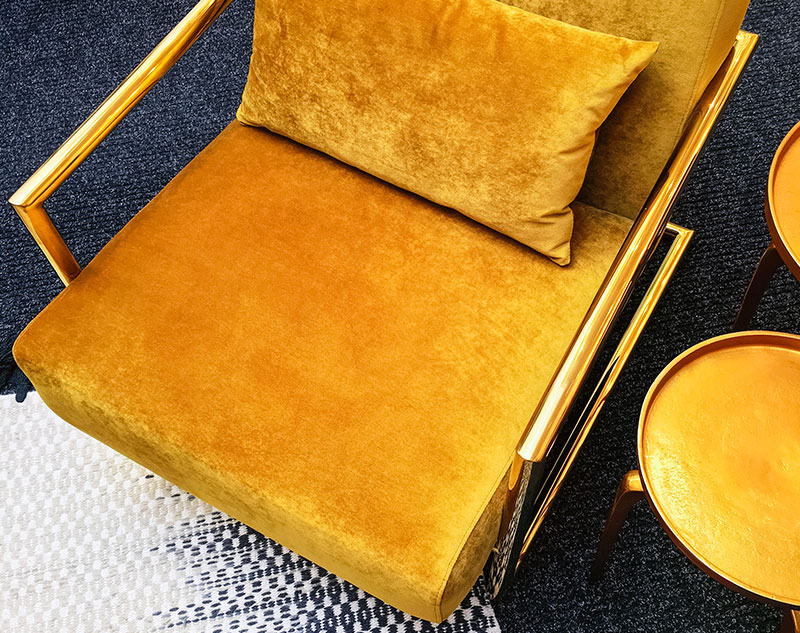 gold colored modern chair Mobile